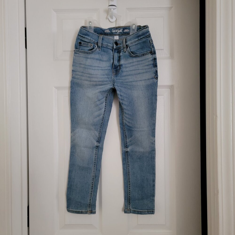 Cat & Jack Skinny Jeans Size 7 Light Wash Stretch Denim